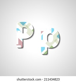 Colorful letter alphabet, abstract  illustration