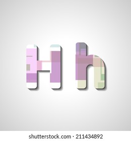 Colorful letter alphabet, abstract  illustration