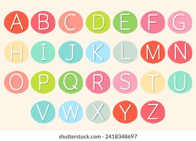 Colorful letter of alphabet collection