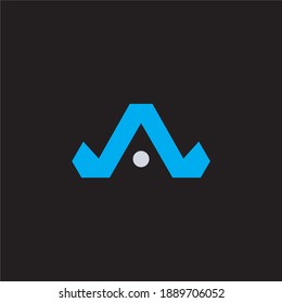 Colorful Letter AW A logo icon design template elements - vector sign for your business card  and brand templates on black background.