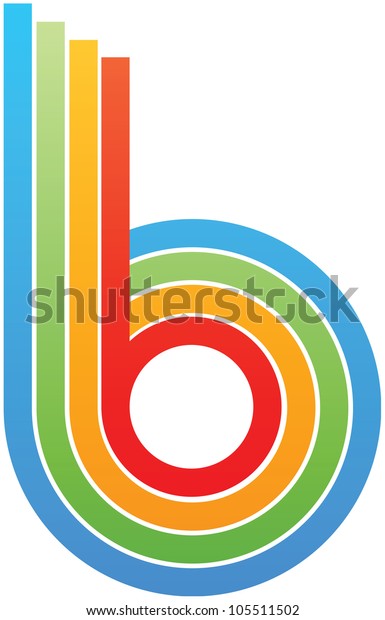 Colorful Letter B Stock Vector (Royalty Free) 105511502