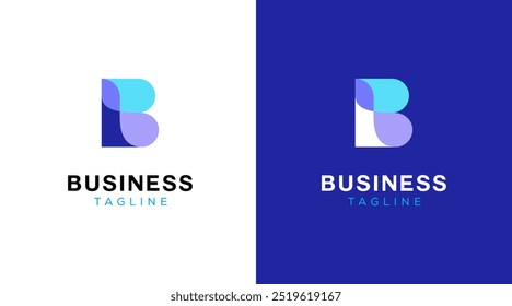 Farbiges Letter B Logo-Design für verschiedene Arten von Unternehmen und Unternehmen