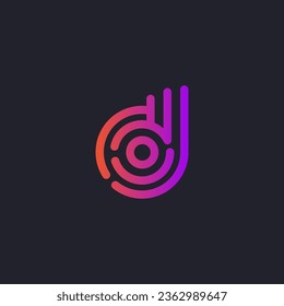 Vector de logotipo de letra b colorida