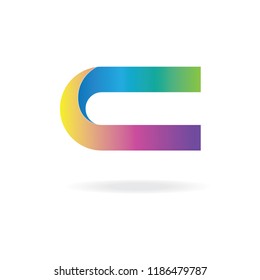 Colorful letter C