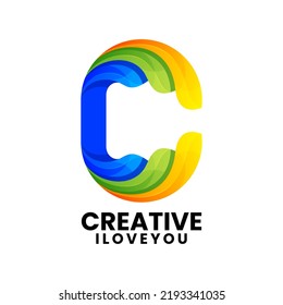colorful letter c logo design