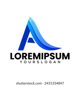 colorful letter  A creative logo design 