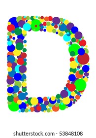 colorful letter d