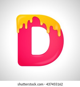 Colorful letter D logo design template. Stylish vector icon