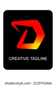 Colorful letter D vector, perfect for content creator logos.