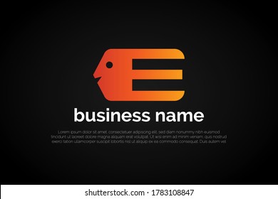 Colorful Letter E incorporated into letter E . Initial Logo Concept For Your Company, Business, Association, Organization, Institution or Product. Ready For Use. Modern Initial Logo