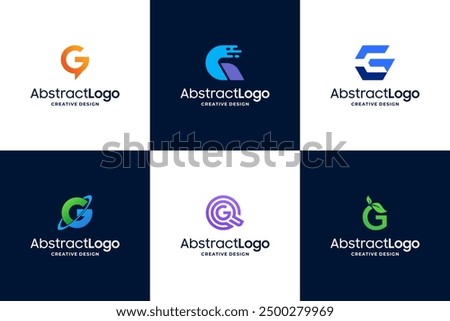 Colorful letter G logo design with unique concept