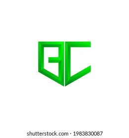 colorful letter gc logo design ilustration