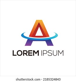 Colorful Letter A gradient logo
