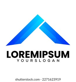 bunter Buchstabe ein Farbverlauf-Logo-Design 