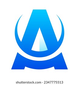 colorful letter A gradient logo design