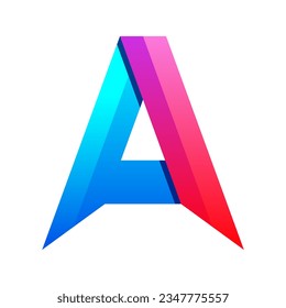 letra colorida Diseño del logotipo de gradiente