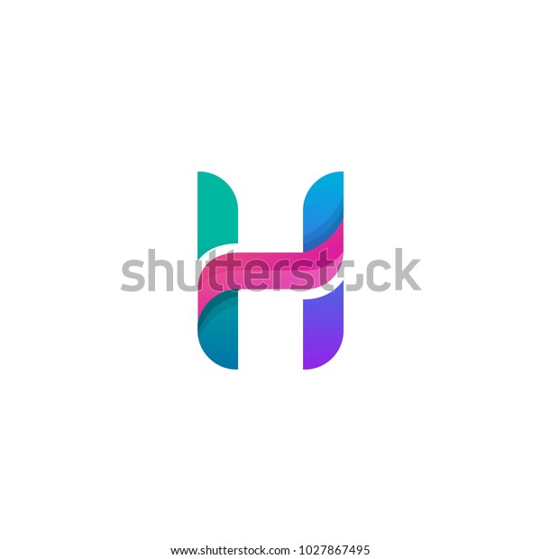 Colorful Letter H Logo Icon Element Stock Vector (Royalty Free ...