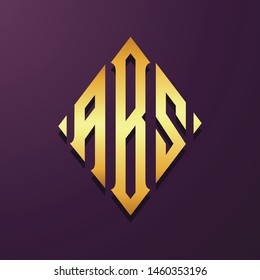 Colorful letter initial ABS logo collection 