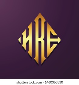 Colorful letter initial HRE logo collection 