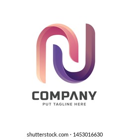 Colorful letter initial logo collection 