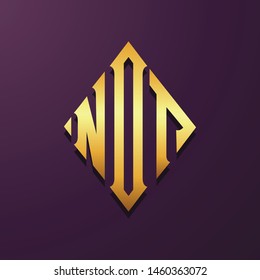 Colorful letter initial NOT logo collection 