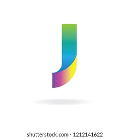 Colorful letter J