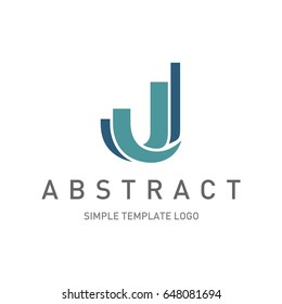 diseño con el logo de letra j de color aislado en fondo blanco para identidad visual empresarial