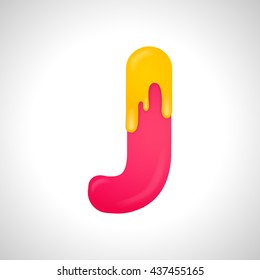 Colorful letter J logo design template. Stylish vector icon