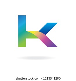 Colorful letter k