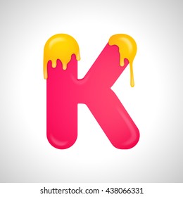 Colorful letter K logo design template. Stylish vector icon