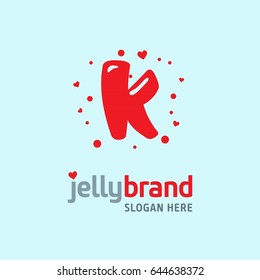 Colorful letter K logo design template. Stylish vector icon