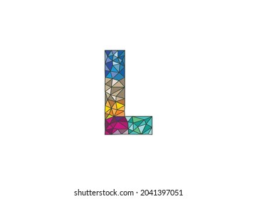 Colorful letter L logo design vector template
