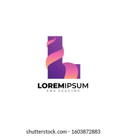 COLORFUL LETTER L LOGO VECTOR PREMIUM