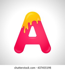 Colorful letter A logo design template. Stylish vector icon