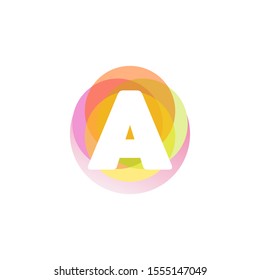 Colorful letter a logo design vector