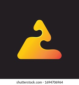 Colorful Letter A Logo design vector template. Friendly funny ABC Typeface. Type Characters Intro Logotype Icon symbols