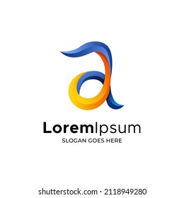 Colorful letter A logo gradient