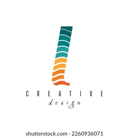 Colorful I letter logo icon design. Creative template for business