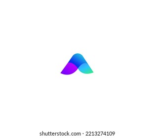 Colorful A Letter Logo Vector Template Abstract Monogram Symbol