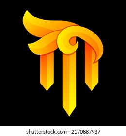 colorful letter m gradient logo design