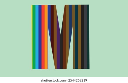 Colorful letter M for Logos and Icons.