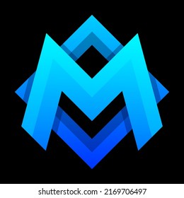 colorful letter m o logo design