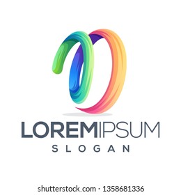 colorful letter n logo design ready to use