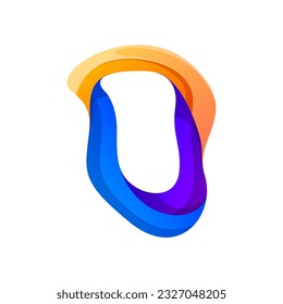 colorful letter O gradient logo design 