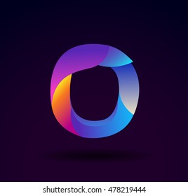 colorful Letter O vector initial logo symbol. 