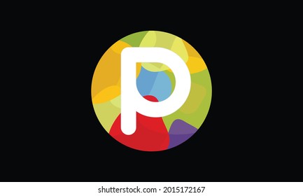 Colorful Letter P Logo Design vector Template. Abstract Technology Letter P Logo Design