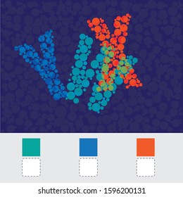 Colorful letter puzzle - Practice Intelligence questions