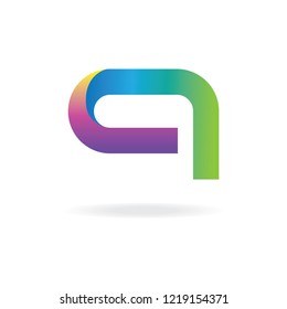 colorful letter q
