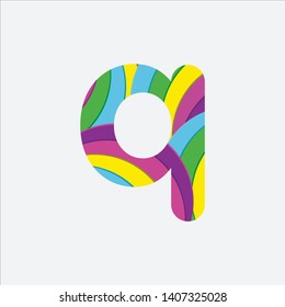 Colorful letter Q for Logos and Icons - Vector