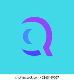 Colorful Letter Q Modular Typeface, With Sharp, Bold, Masculine, But Playful Style. Perfect For Personal Brand Logo, Abbreviation, Title, Etc.